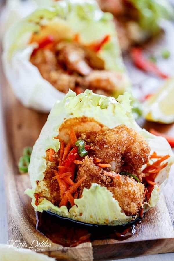 Why Oven Fried Tempura Shrimp Lettuce Wraps Are the Best of Both Worlds